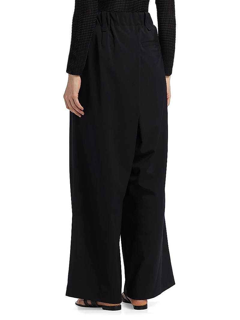 High-Rise Wide-Leg Elasticized Pants