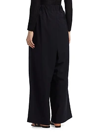 High-Rise Wide-Leg Elasticized Pants