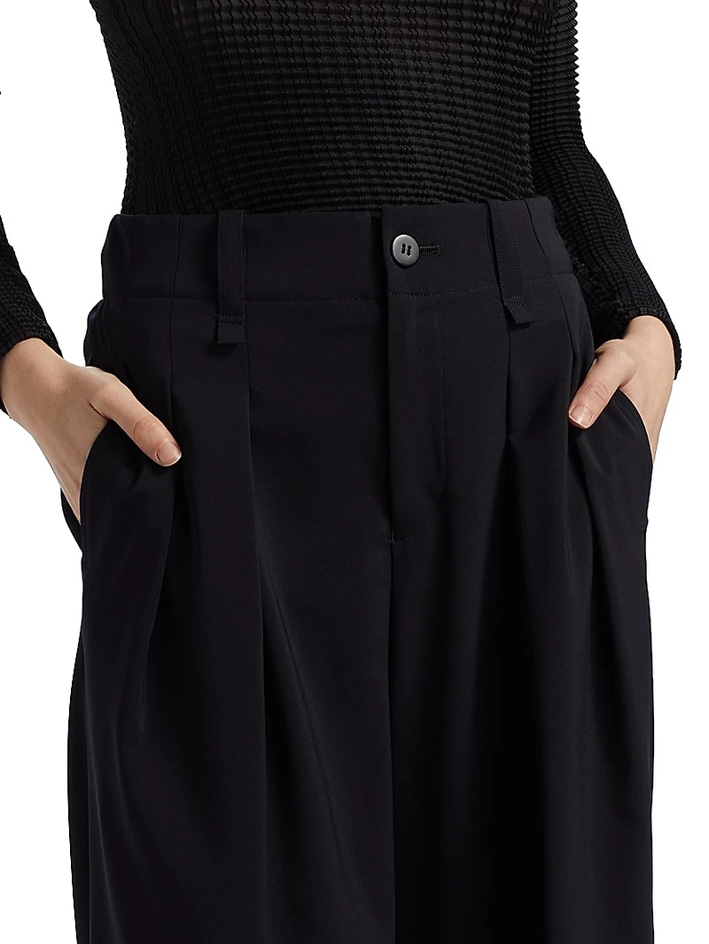 High-Rise Wide-Leg Elasticized Pants