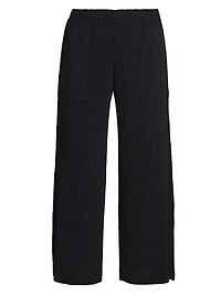 Hatching Plissé Pants