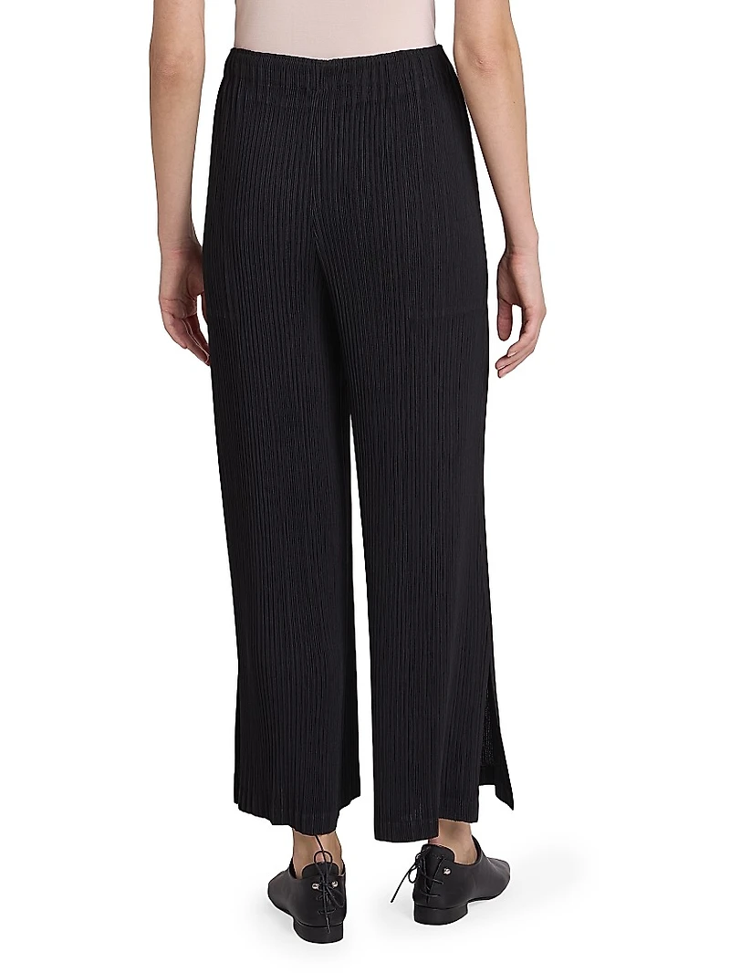 Hatching Plissé Pants