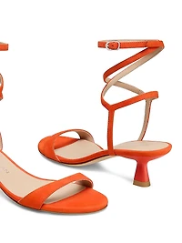 Nudist 50MM Wrap Suede Sandals