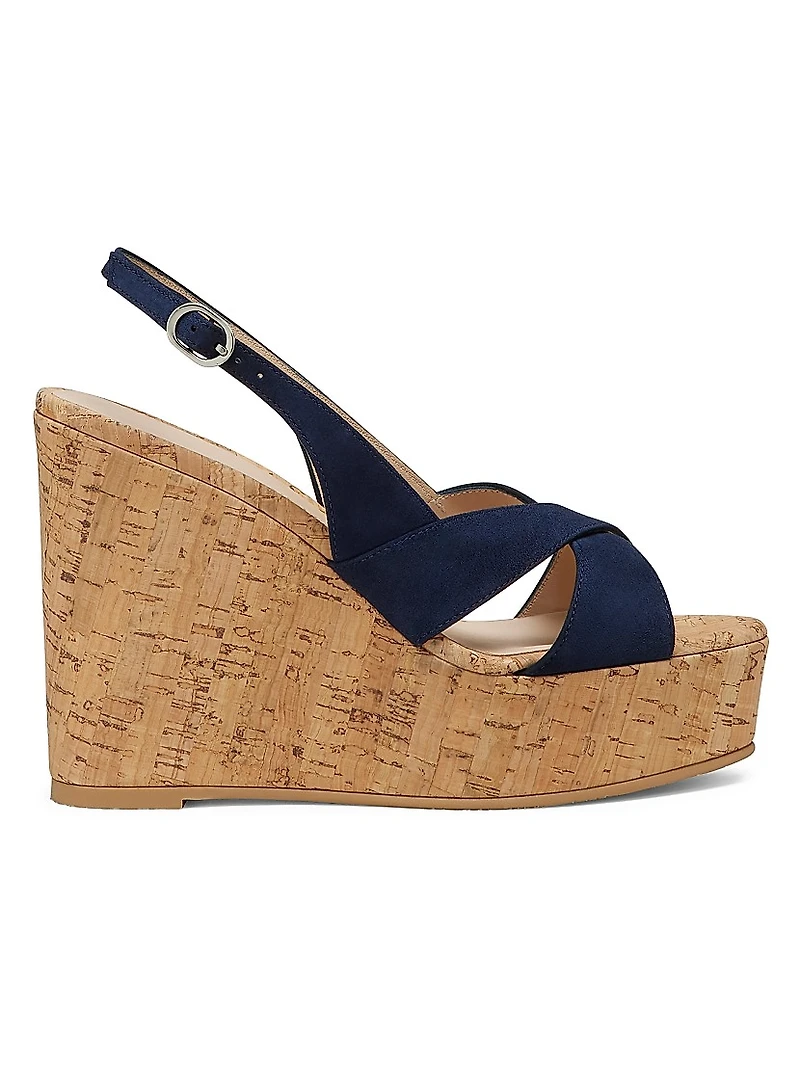 Dayna 100MM Slingback Suede Sandals