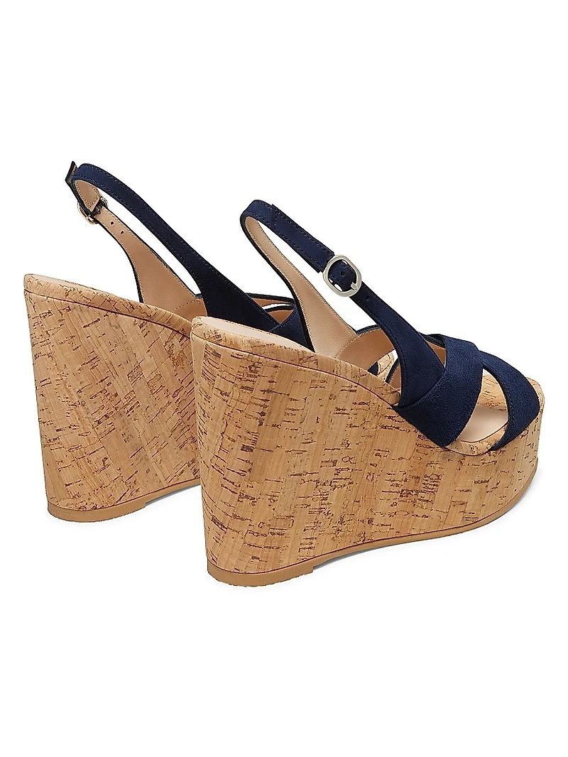 Dayna 100MM Slingback Suede Sandals
