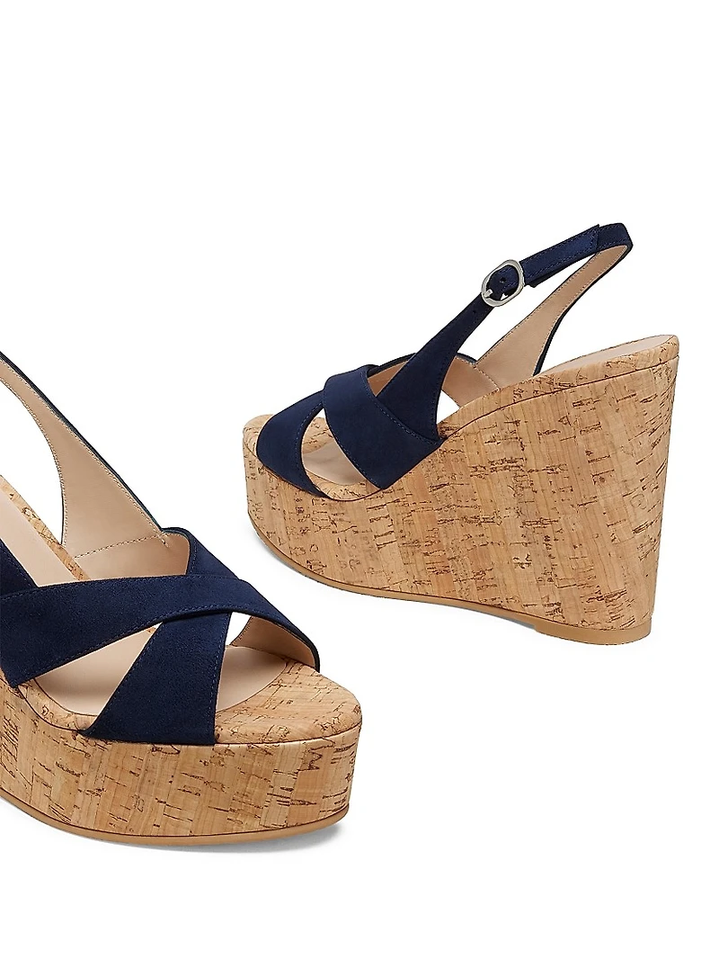 Dayna 100MM Slingback Suede Sandals