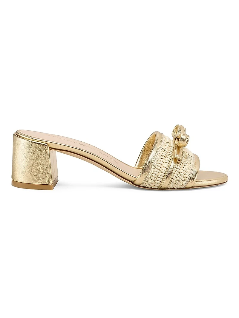 Felicity 50MM Metallic Leather Sandals