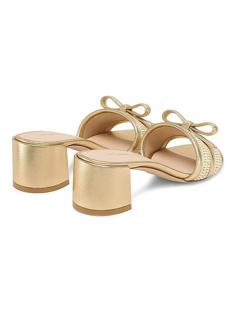 Felicity 50MM Metallic Leather Sandals