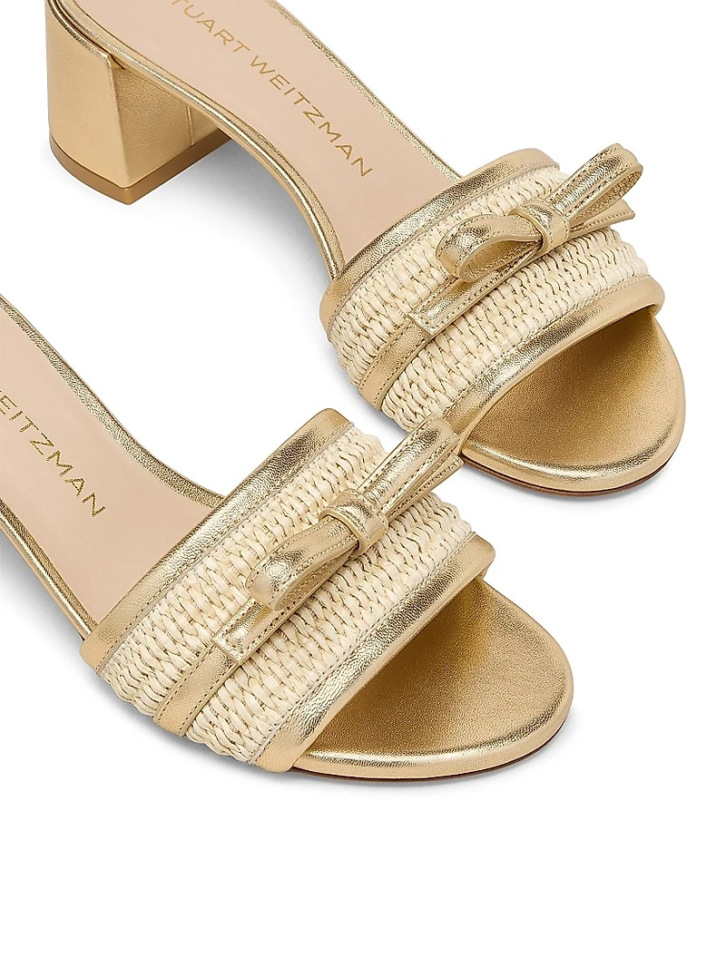 Felicity 50MM Metallic Leather Sandals