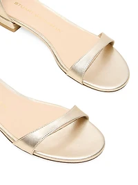 Nudist Metallic Leather Sandals