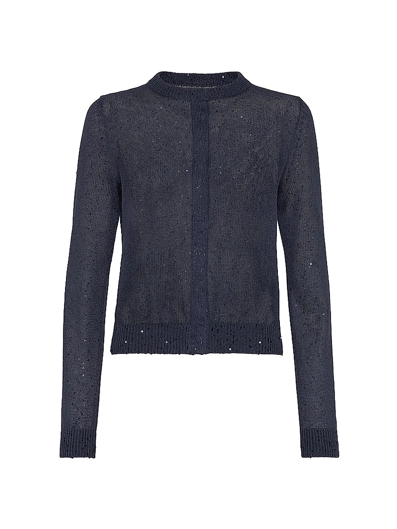 Linen and Silk Diamond Yarn Cardigan