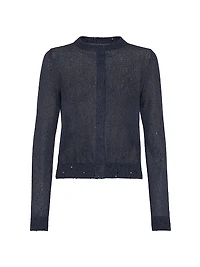 Linen and Silk Diamond Yarn Cardigan