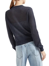 Linen and Silk Diamond Yarn Cardigan