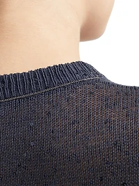 Linen and Silk Diamond Yarn Cardigan