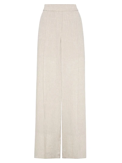 Linen Loose Track Trousers