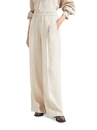 Linen Loose Track Trousers