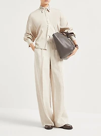 Linen Loose Track Trousers