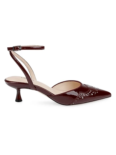 Liana 45MM Patent Leather Kitten-Heel Pumps