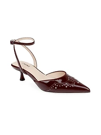 Liana 45MM Patent Leather Kitten-Heel Pumps