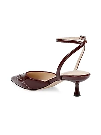 Liana 45MM Patent Leather Kitten-Heel Pumps