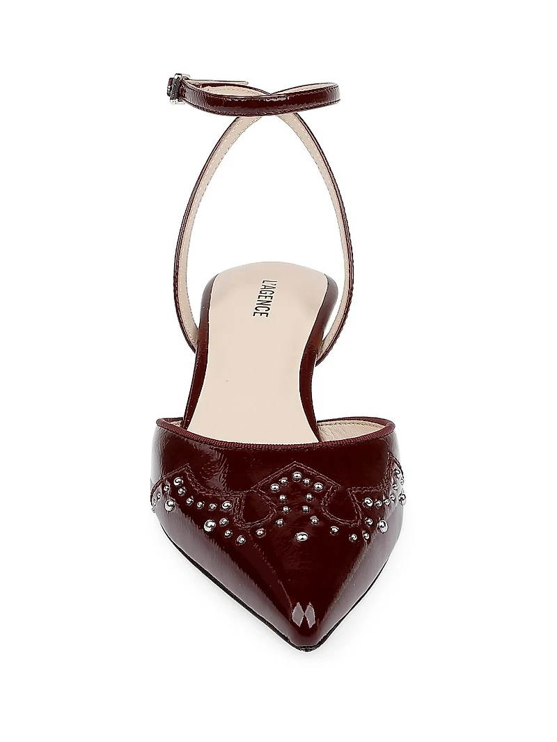 Liana 45MM Patent Leather Kitten-Heel Pumps