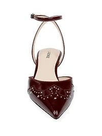 Liana 45MM Patent Leather Kitten-Heel Pumps