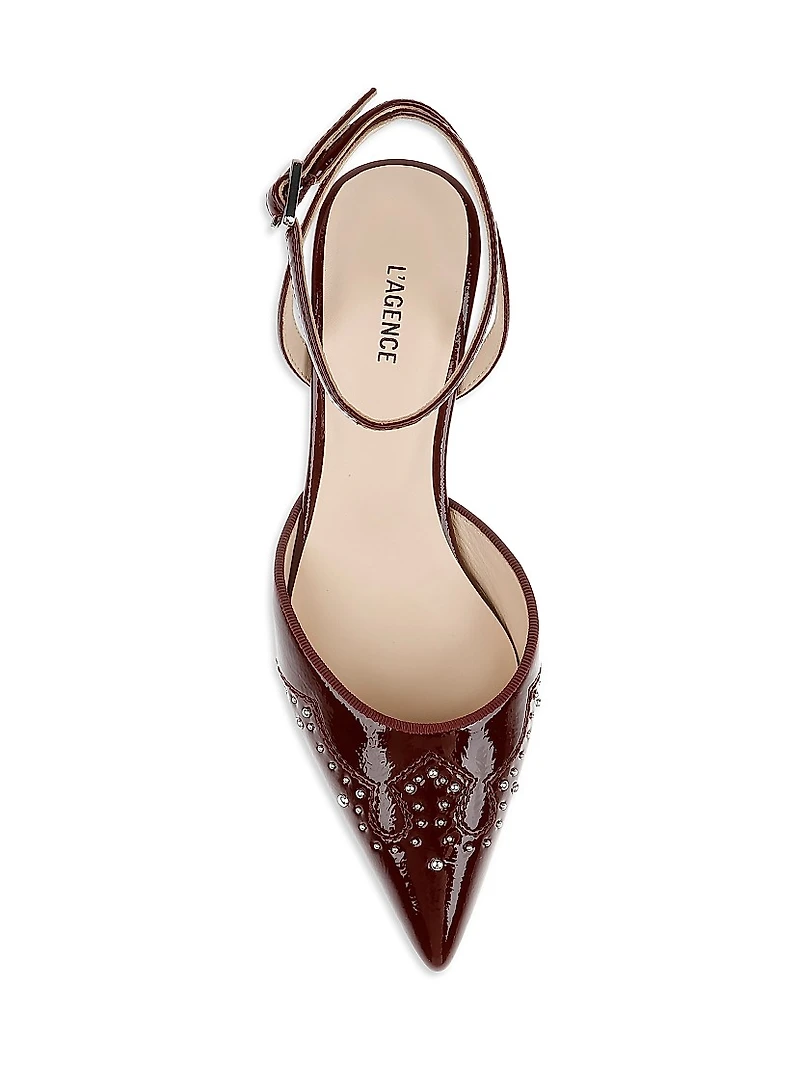 Liana 45MM Patent Leather Kitten-Heel Pumps