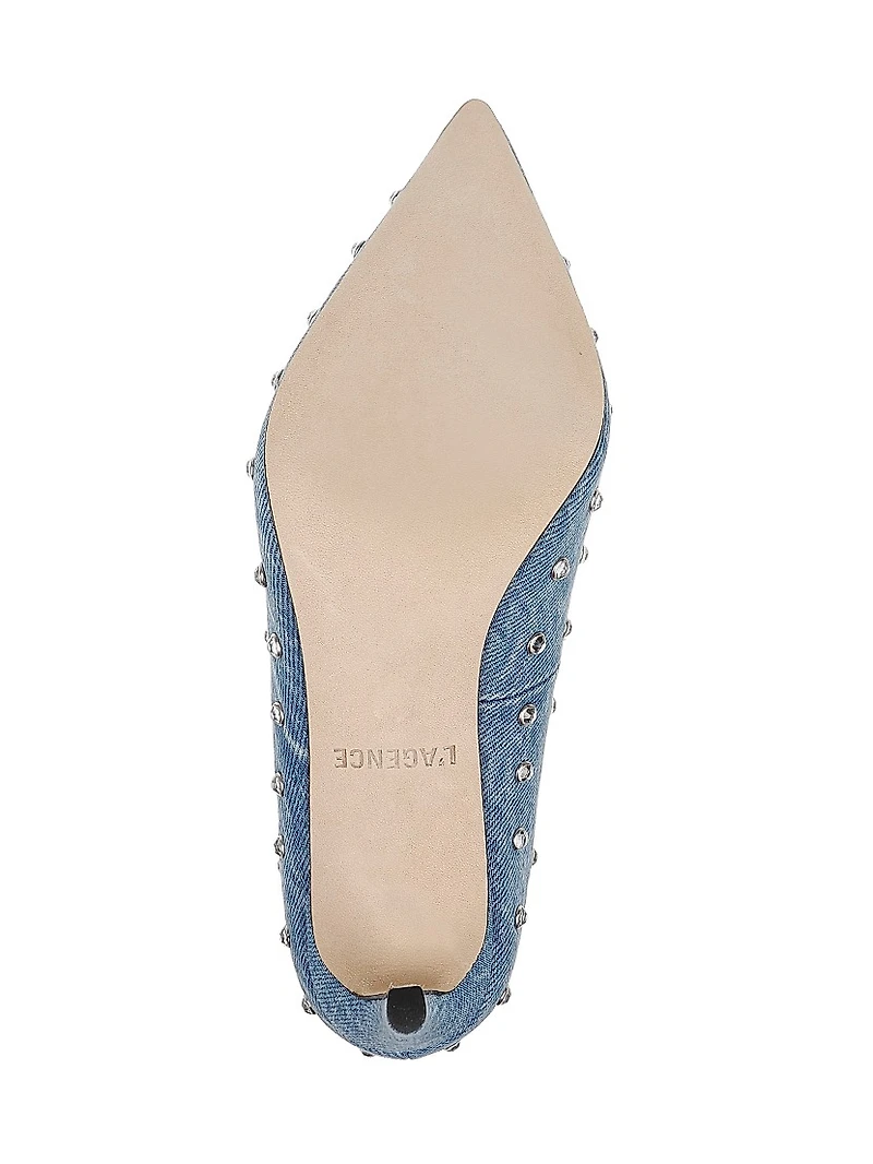 Lydie 90MM Embellished Denim Pumps