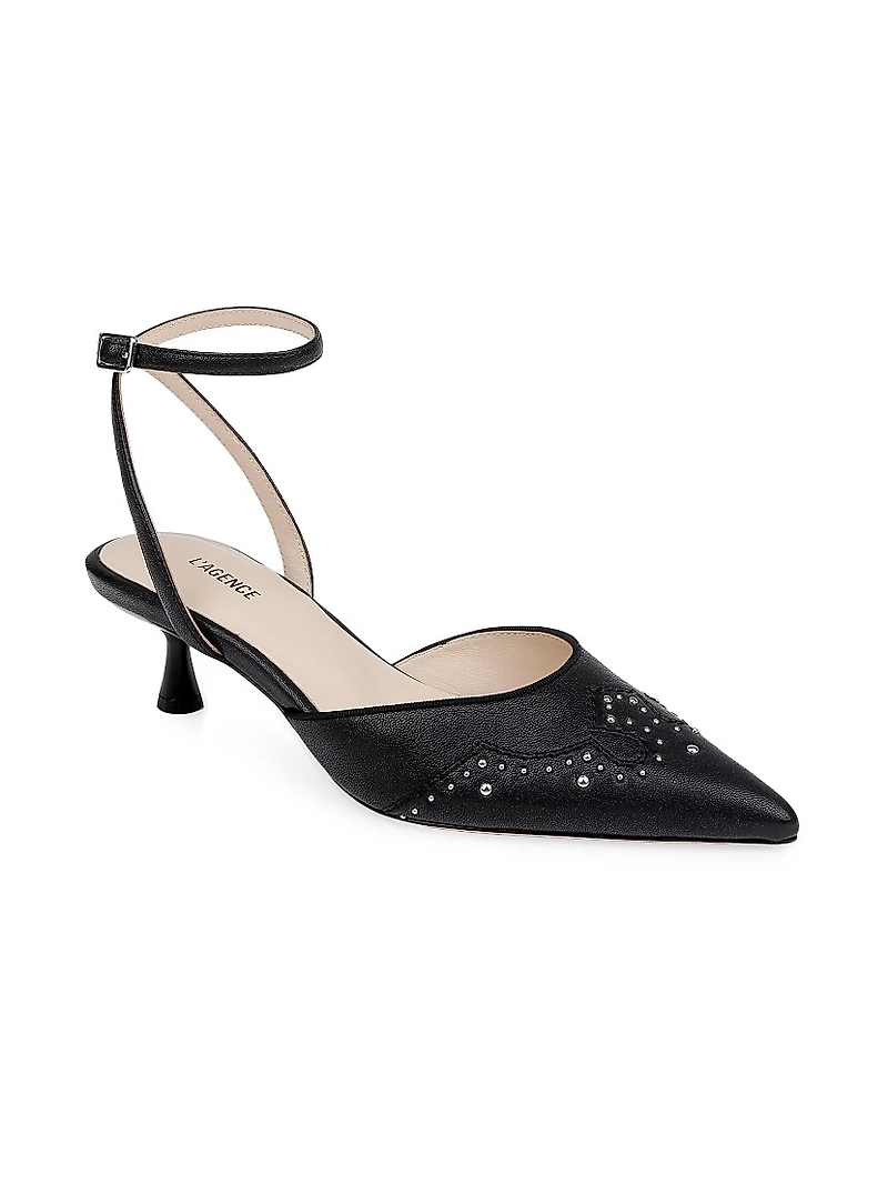 Liana 45MM Stud Leather Pumps