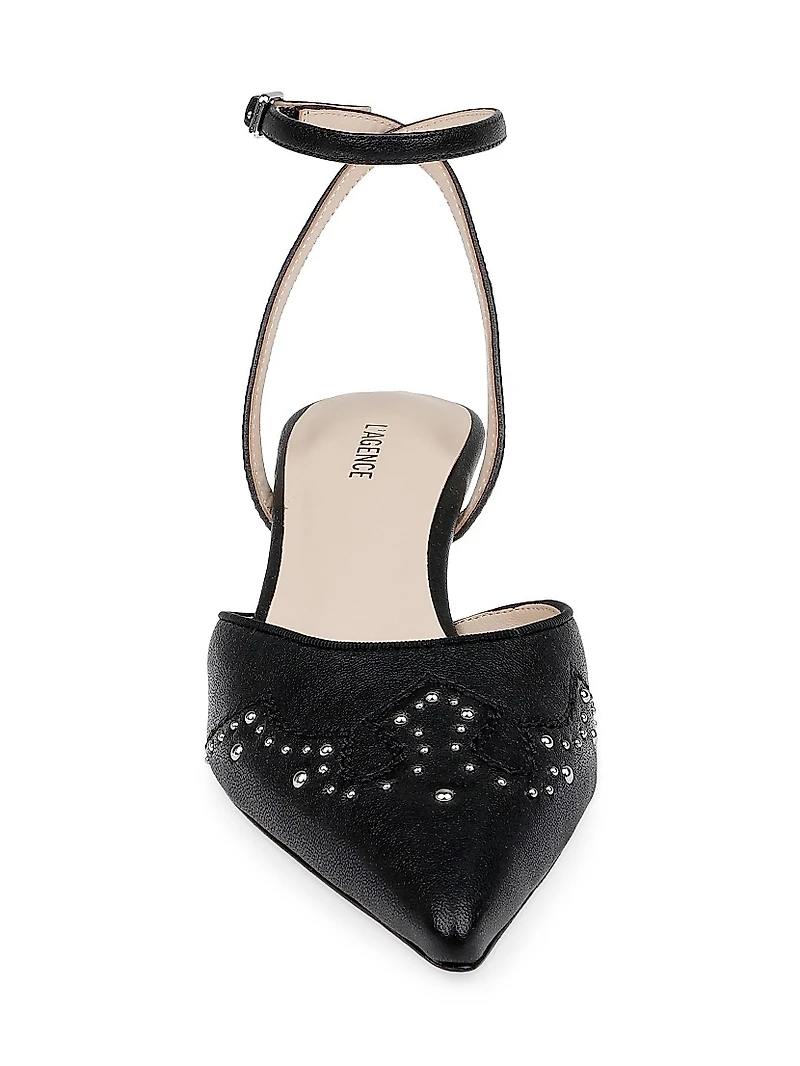 Liana 45MM Stud Leather Pumps