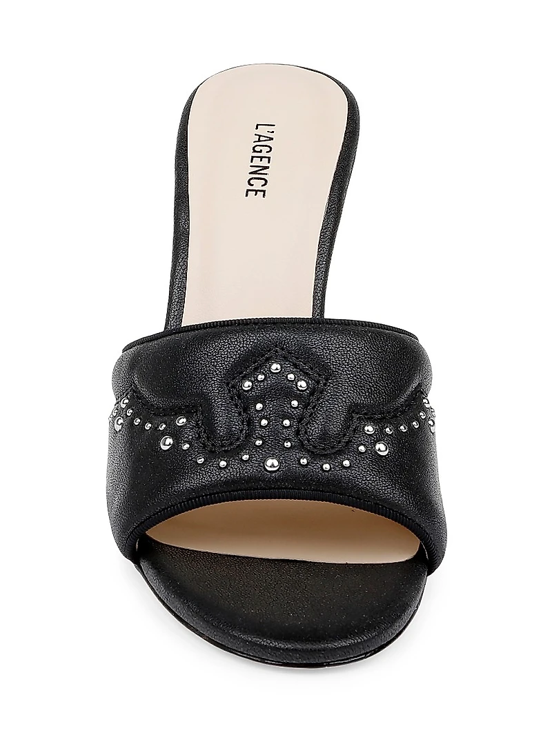 Lille 100MM Embellished Leather Sandals