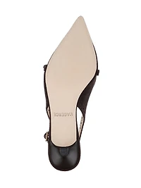 Lourdes 45MM Suede Slingback Pumps