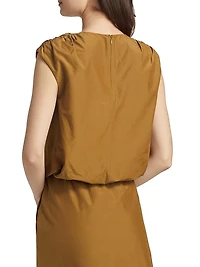 Cosma Gathered Sleeveless Top