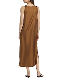 Nada Silk Shift Midi Dress