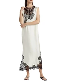 Uma Silk Sleeveless Midi Dress