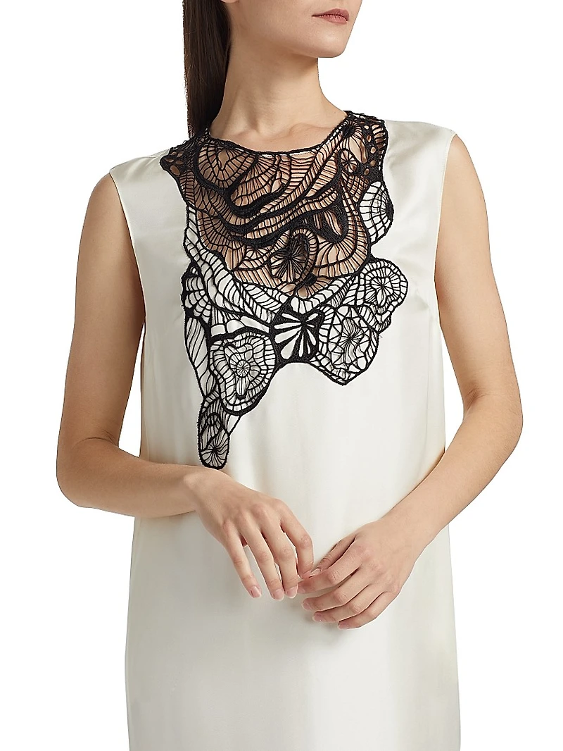 Uma Silk Sleeveless Midi Dress