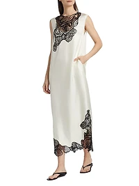 Uma Silk Sleeveless Midi Dress