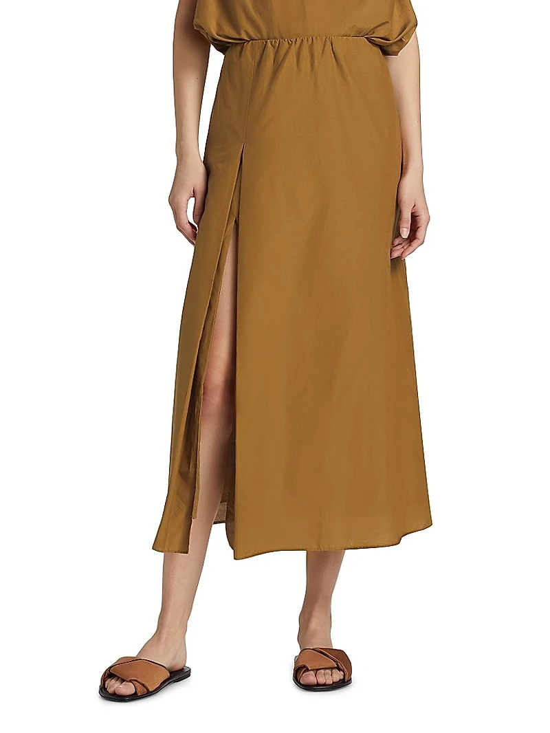 Carmen Gathered Midi Skirt