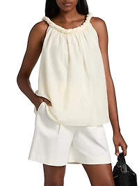 Garino Twisted Neckline Top