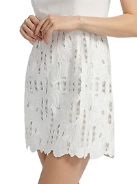 Georgia Lace-Trimmed Sleeveless Minidress