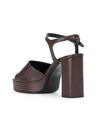 Jodie Leather 100MM Platform Heels