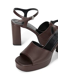 Jodie Leather 100MM Platform Heels