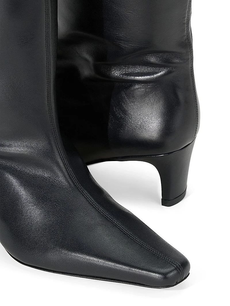 Wally 55MM Midcalf Leather Knee Boots