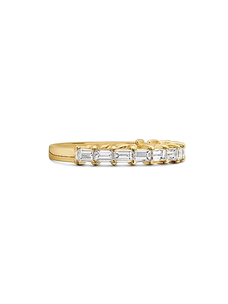 DY Eden Partway Band Ring in 18K Yellow Gold