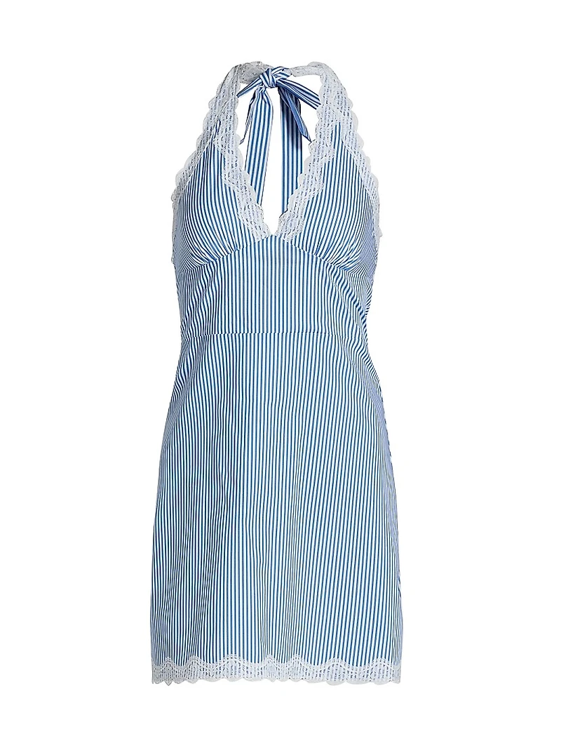 Lilya Halterneck Cotton Minidress