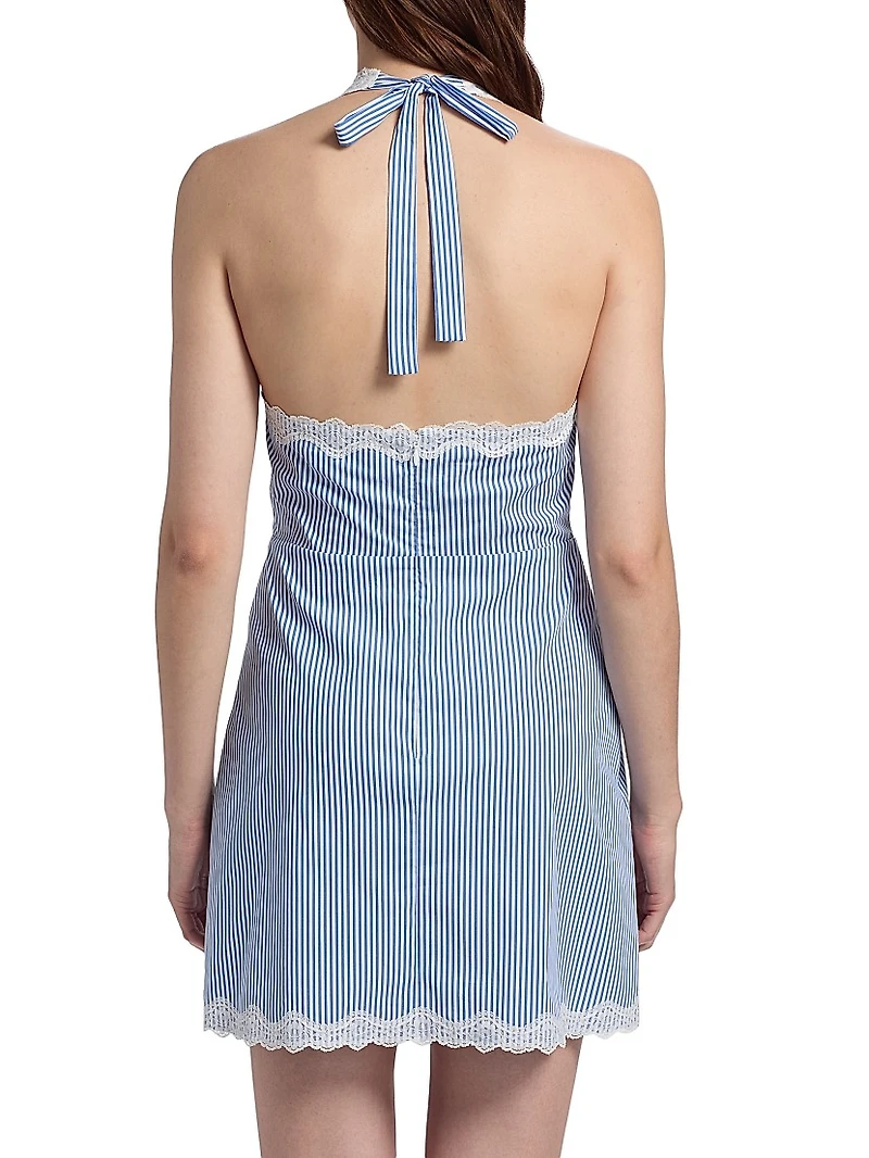 Lilya Halterneck Cotton Minidress