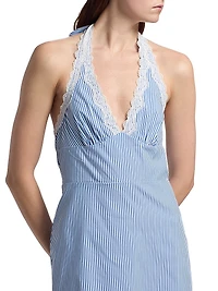 Lilya Halterneck Cotton Minidress