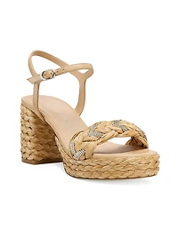 Lana Raffia 80MM Platform Sandals
