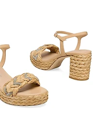 Lana Raffia 80MM Platform Sandals