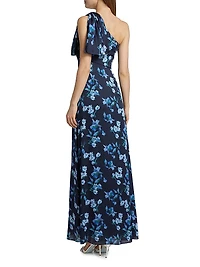 Chelsea Floral One-Shoulder Gown