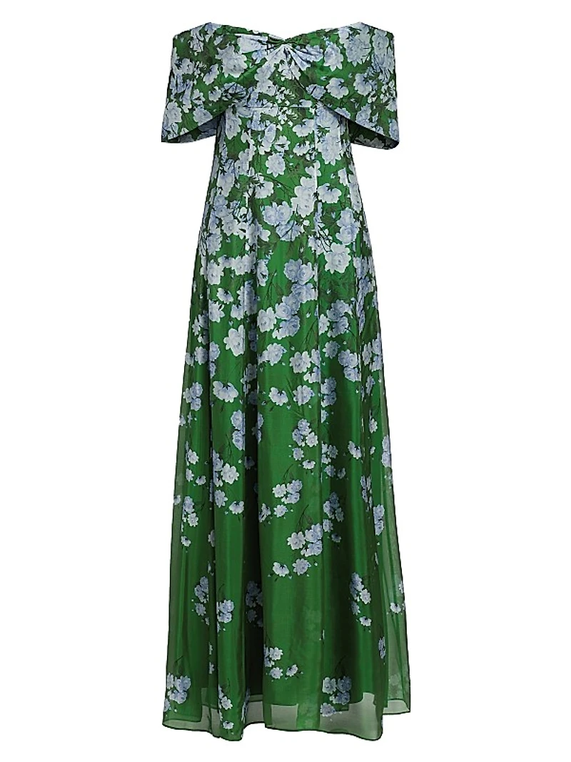 Kennedy Floral Off-The Shoulder Gown